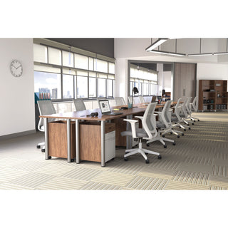 Essentials Mobile Pedestal File, Left or Right, 2-Drawers: Box/File, Legal/Letter, White/Espresso, 15.5" x 21.2" x 24.2