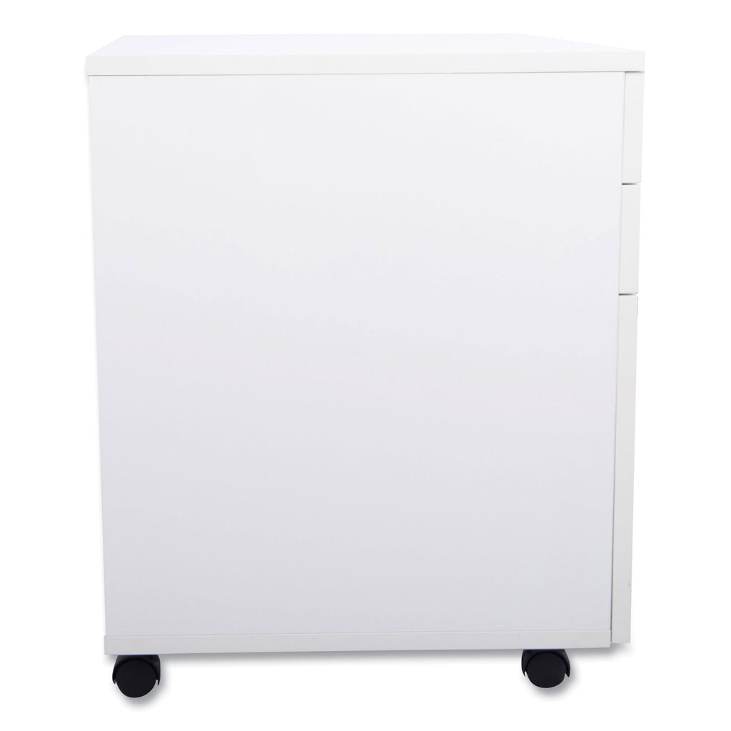 Essentials Mobile Pedestal File, Left or Right, 3-Drawers: Box/Box/File, Legal/Letter, White, 15.6" x 21.3" x 24.3
