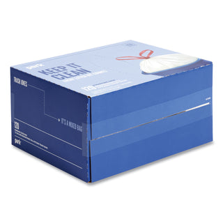 Drawstring Tall Kitchen Trash Bags, 13 gal, 0.9 mil, 28" x 24", White, 120/Box