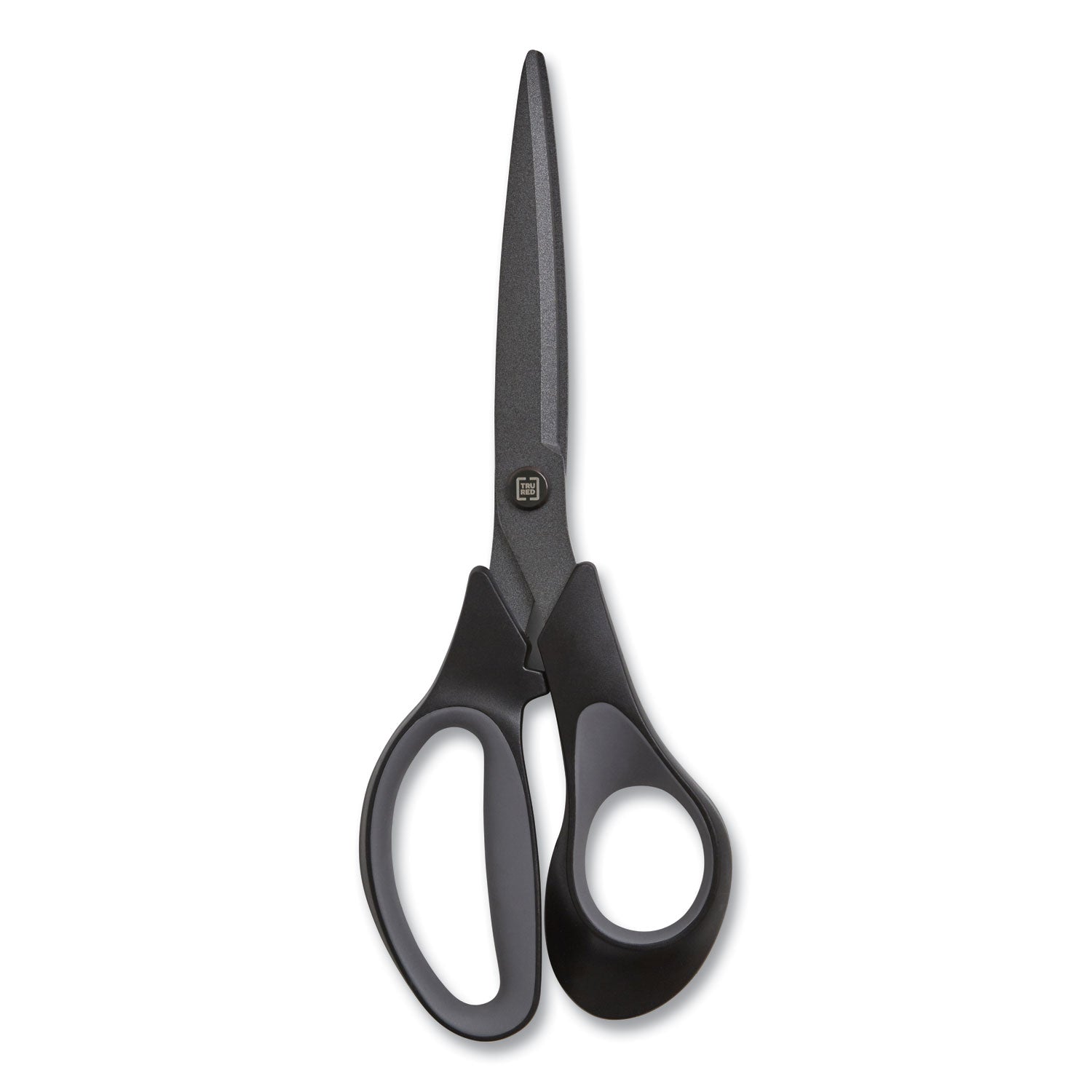Non-Stick Titanium-Coated Scissors, 8" Long, 3.86" Cut Length, Charcoal Black Blades, Black/Gray Straight Handle