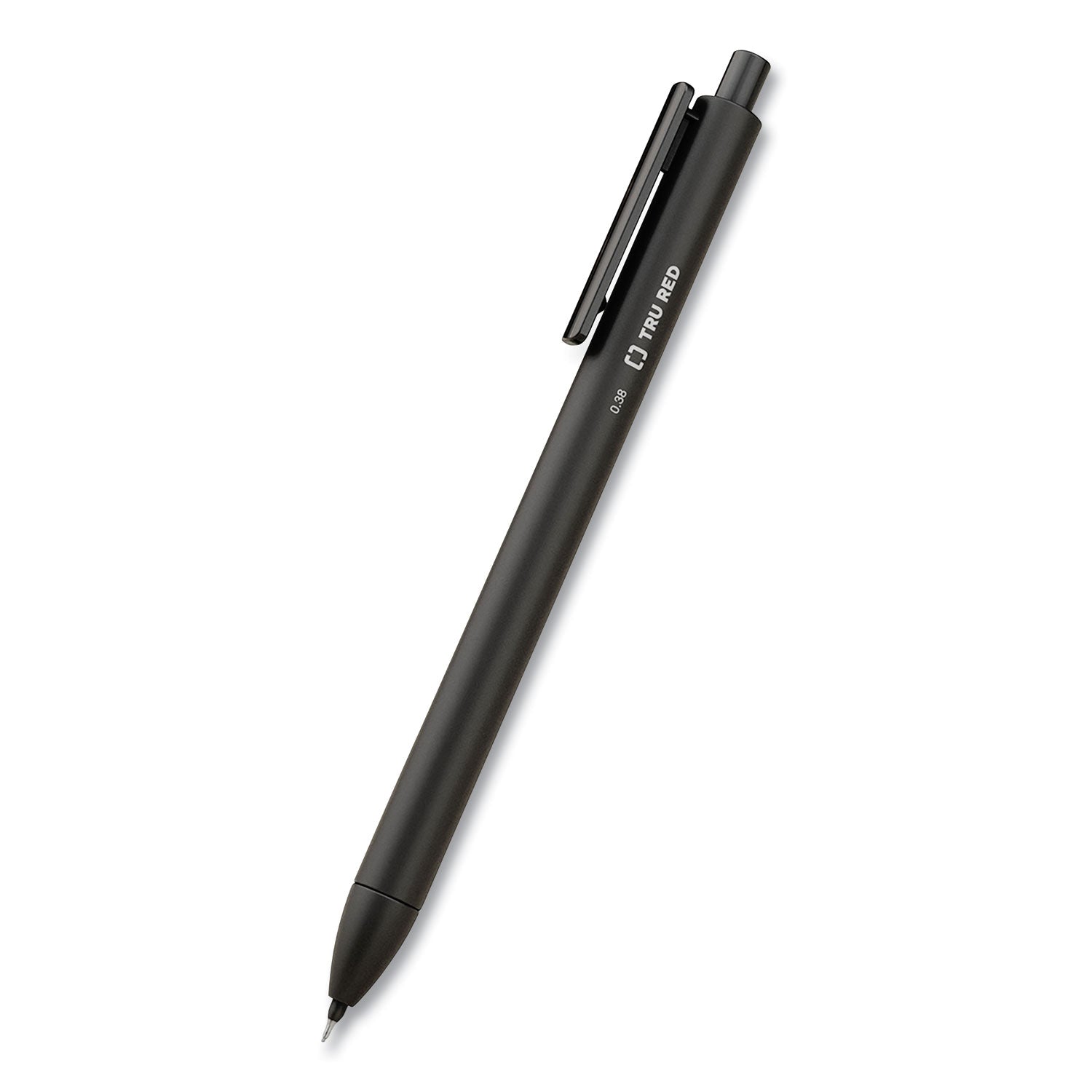 Quick Dry Gel Pen, Retractable, Extra-Fine 0.38 mm, Black Ink, Black Barrel, 5/Pack