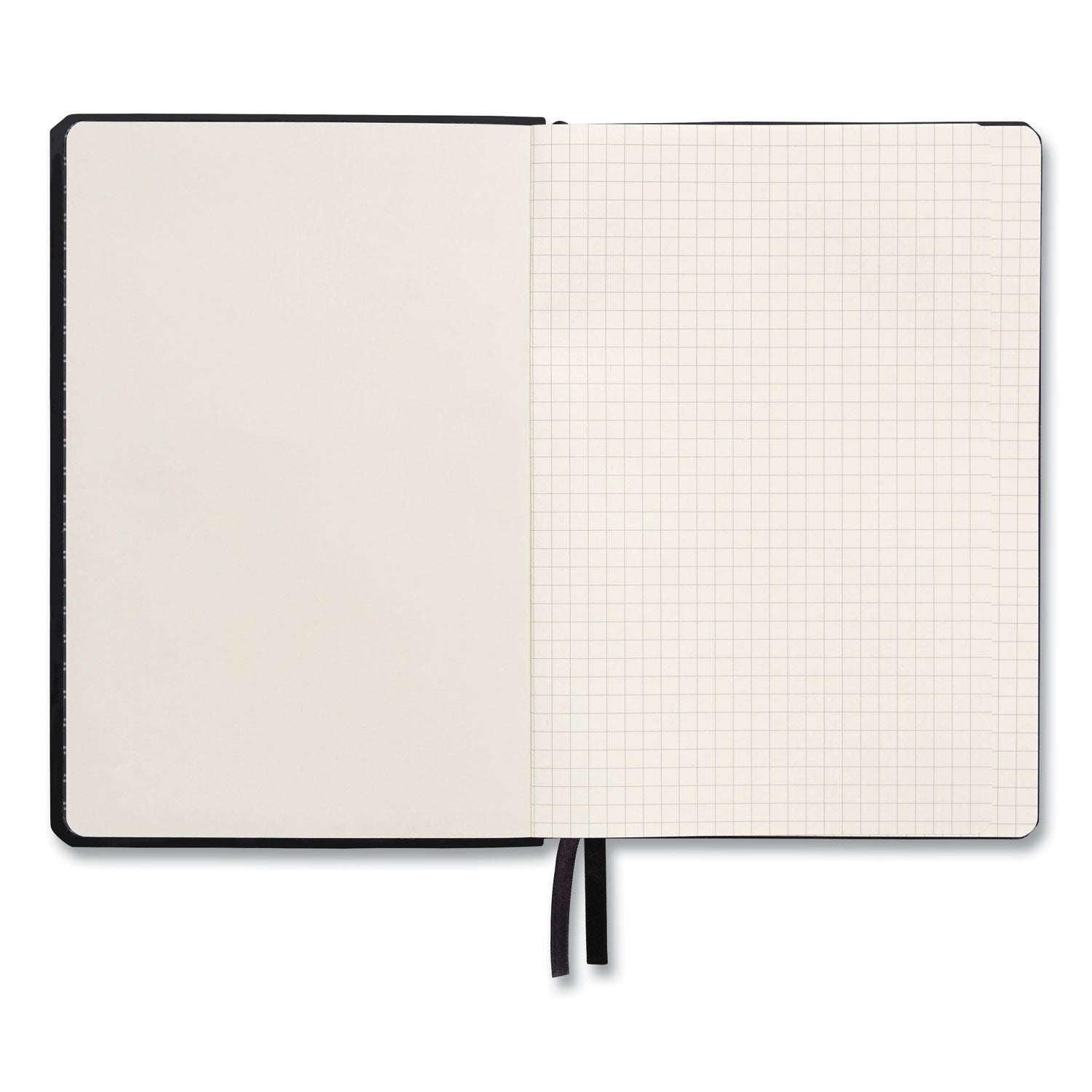 Flexible-Cover Business Journal, Elastic Closure, 1-Subject, Quadrille Rule (5 sq/in), Black Cover, (128) 8 x 5.5 Sheets