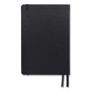 Flexible-Cover Business Journal, Elastic Closure, 1-Subject, Narrow Rule, Black Cover, (128) 8 x 5.5 Sheets