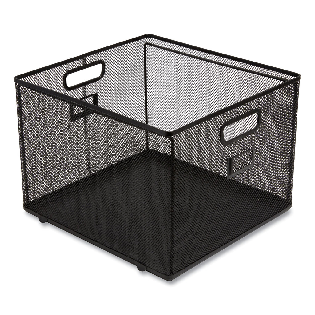 Wire Mesh File Organizer, Letter Size, 13.98" Long, Black