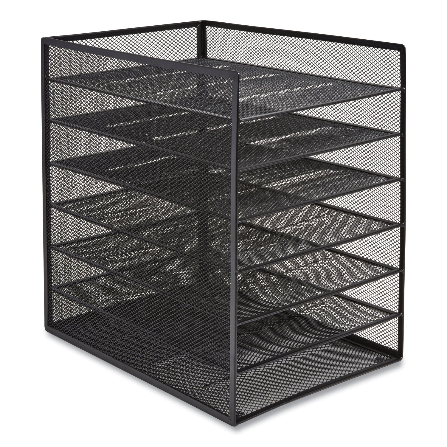 front-load-enclosed-wire-mesh-horizontal-document-organizer-6-sections-letter-size-925-x-1338-x-1338-matte-black_tud24402482 - 2