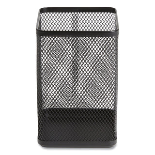 Wire Mesh Jumbo Pencil Holder, 4.33 x 4.33 x 6.69, Black
