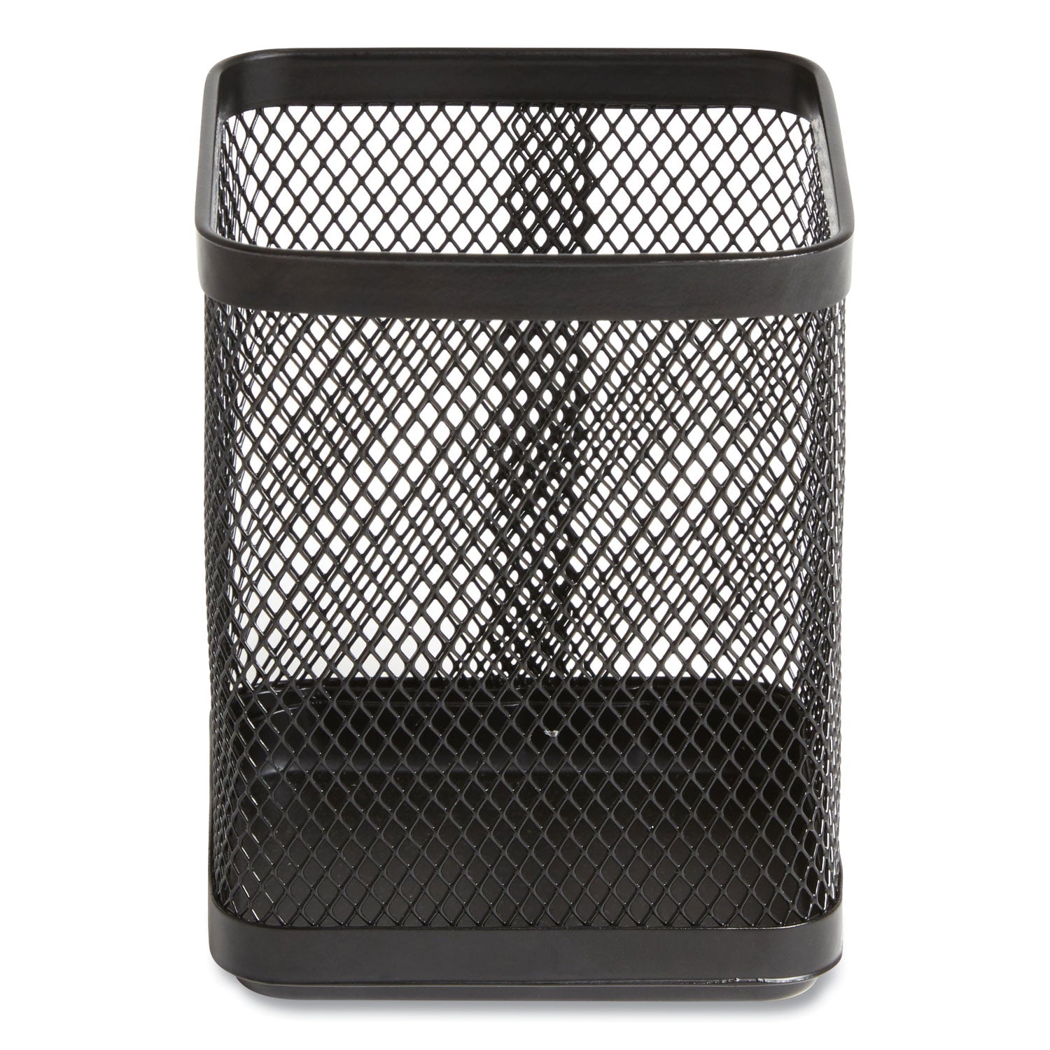 Wire Mesh Pencil Holder, 3.46 x 3.46 x 4.33, Black