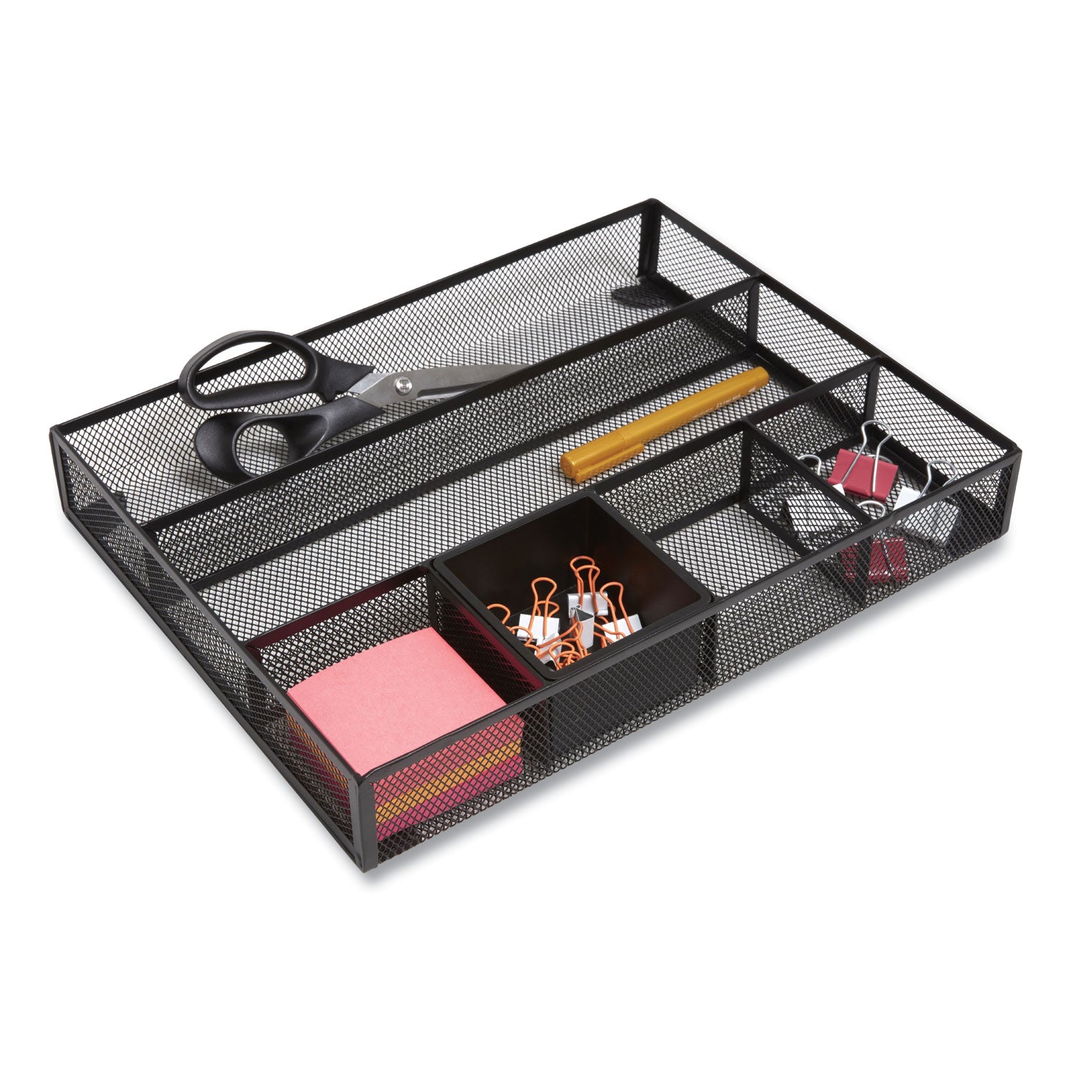 mesh-drawer-organizer-six-compartment-1543-x-122-x-268-black_tud24402497 - 2