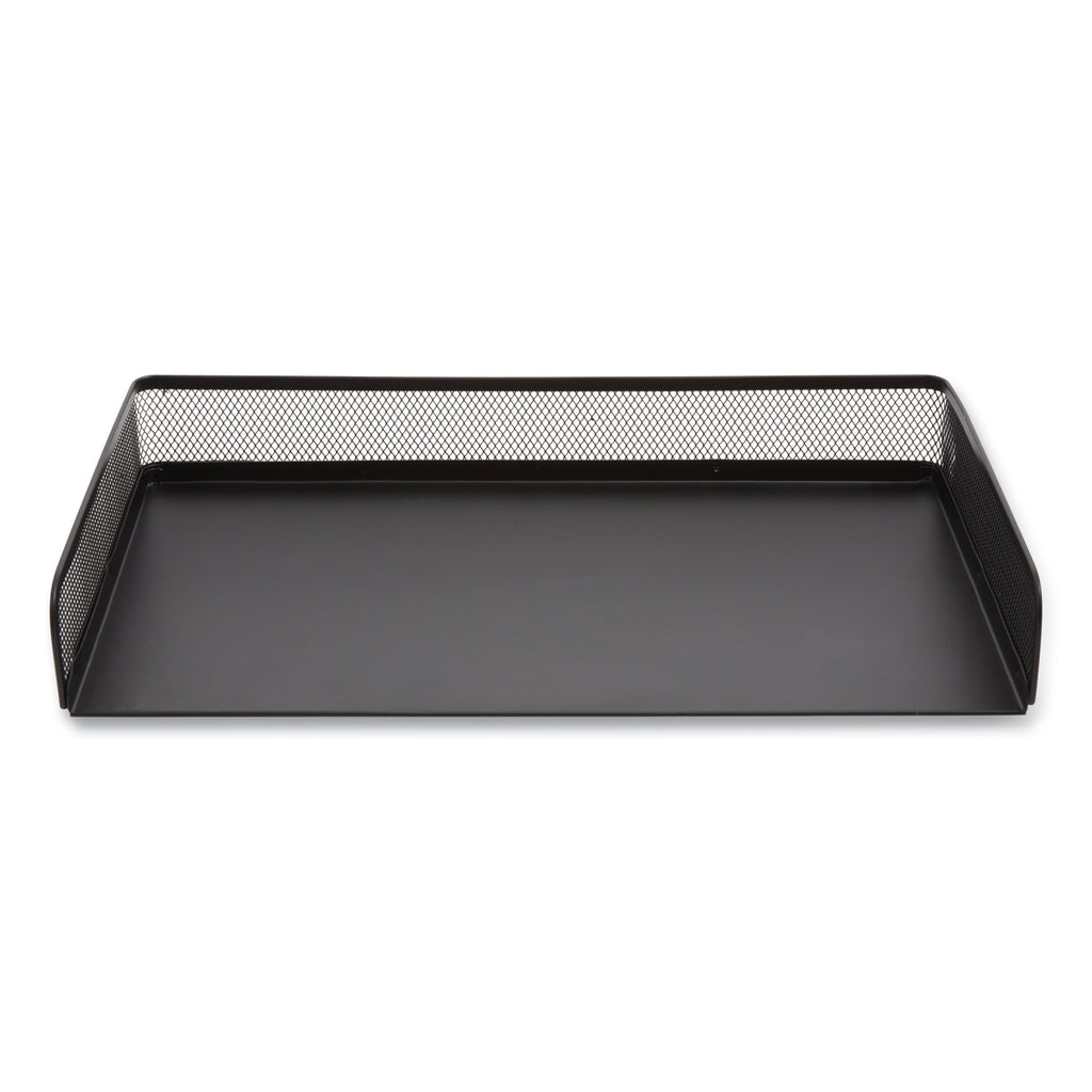 Side-Load Stackable Wire Mesh Document Tray, 1 Section, Legal-Size, 17.32 x 9.84 x 2.76, Matte Black