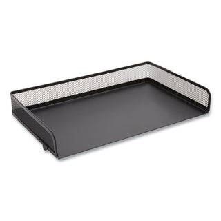 Side-Load Stackable Wire Mesh Document Tray, 1 Section, Legal-Size, 17.32 x 9.84 x 2.76, Matte Black
