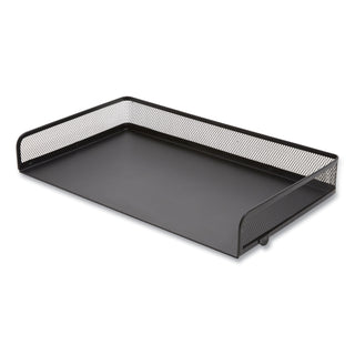 Side-Load Stackable Wire Mesh Document Tray, 1 Section, Legal-Size, 17.32 x 9.84 x 2.76, Matte Black