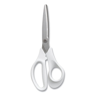 Stainless Steel Scissors, 8" Long, 3.58" Cut Length, Assorted Straight Handles, 2/Pack