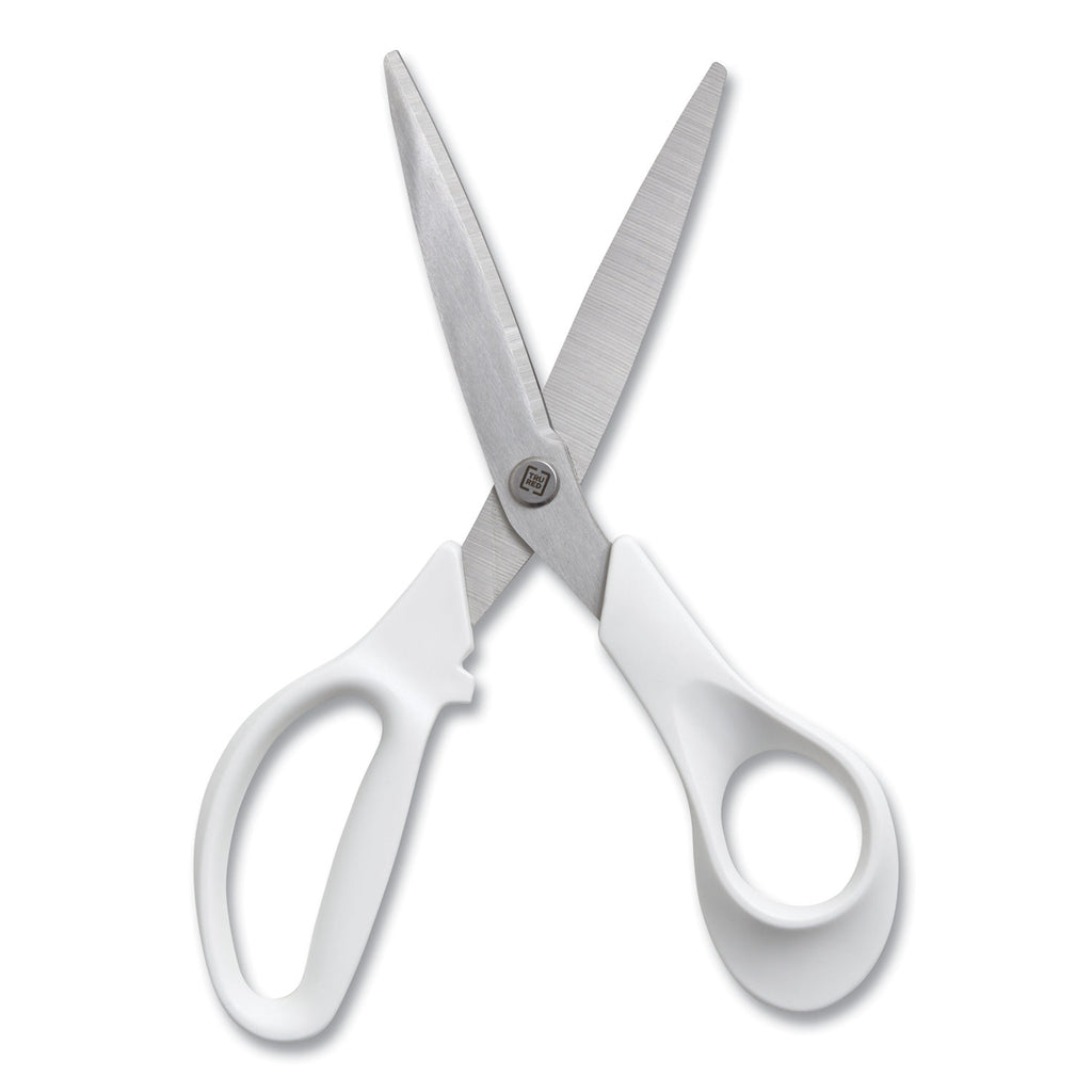Stainless Steel Scissors, 8" Long, 3.58" Cut Length, Assorted Straight Handles, 2/Pack