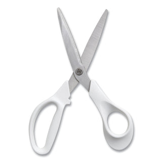 Stainless Steel Scissors, 8" Long, 3.58" Cut Length, Assorted Straight Handles, 2/Pack