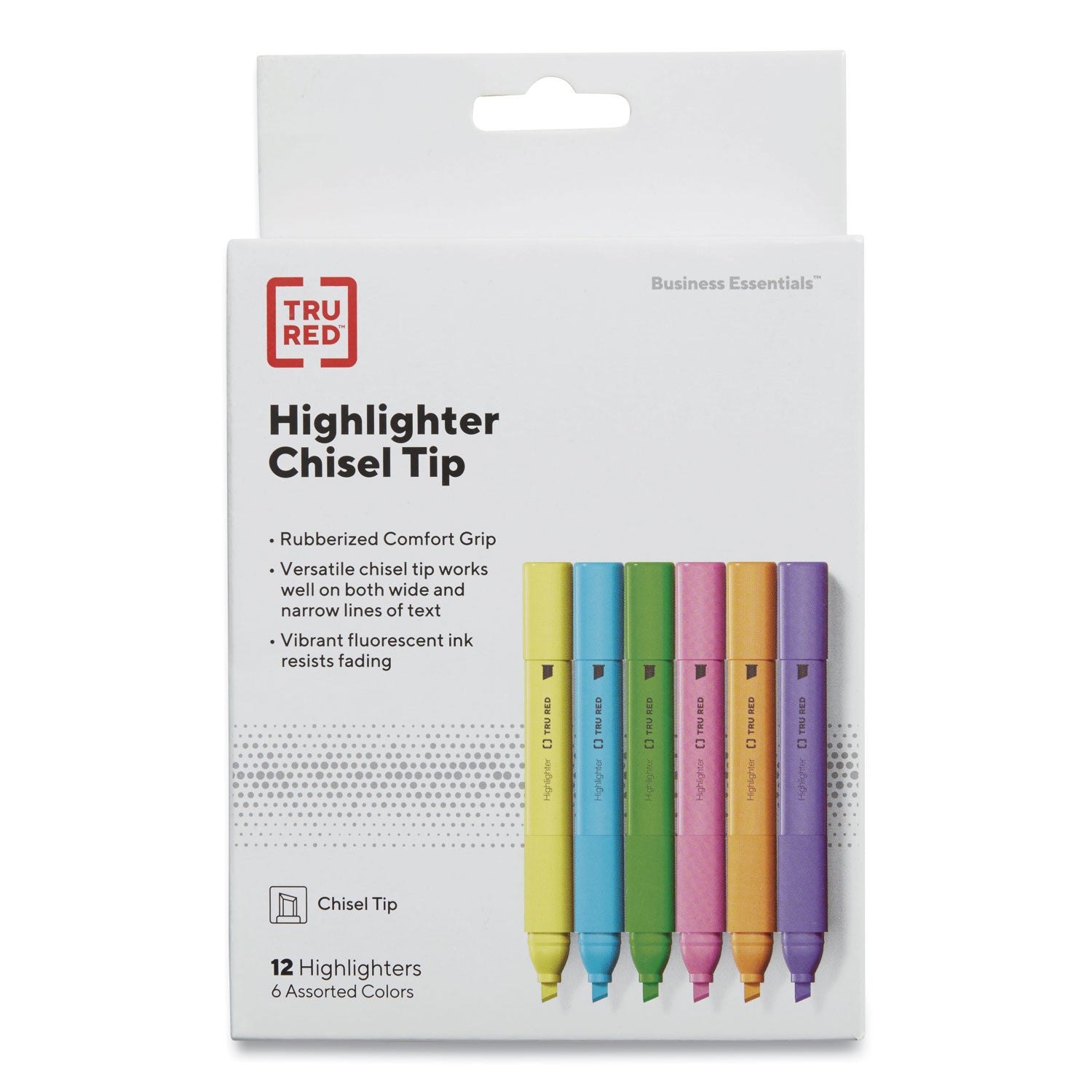 tank-style-chisel-tip-highlighter-assorted-ink-colors-chisel-tip-assorted-barrel-colors-12-pack_tud24376663 - 1