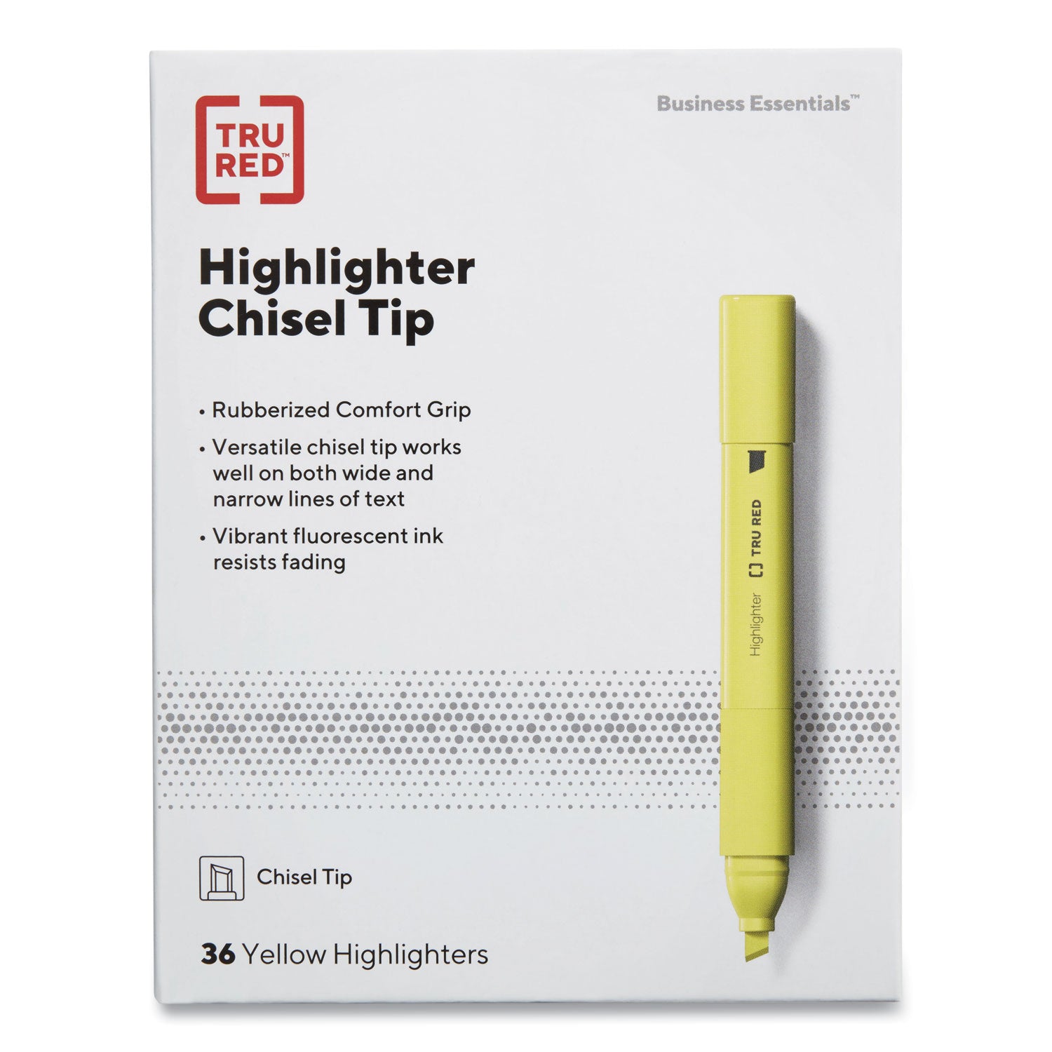 tank-style-chisel-tip-highlighter-yellow-ink-chisel-tip-yellow-barrel-36-pack_tud24376637 - 1