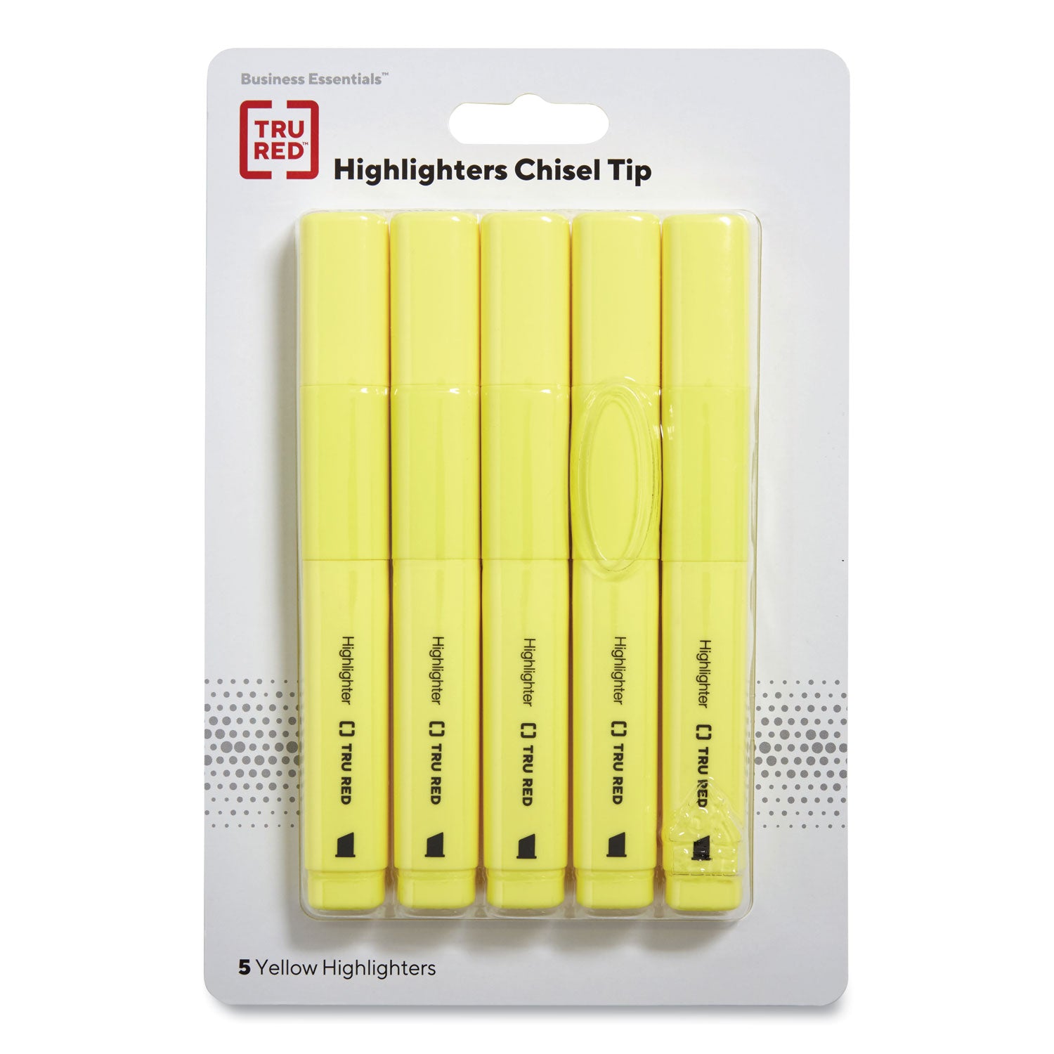 tank-style-chisel-tip-highlighter-yellow-ink-chisel-tip-yellow-barrel-5-pack_tud24376623 - 1