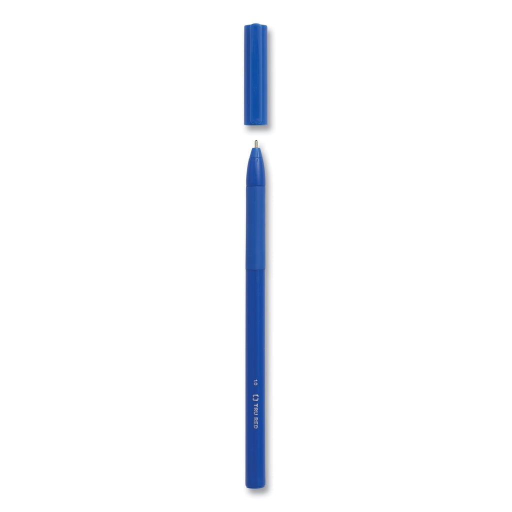 gripped-ballpoint-pen-stick-medium-1-mm-blue-ink-blue-barrel-60-pack_tud24328146 - 3
