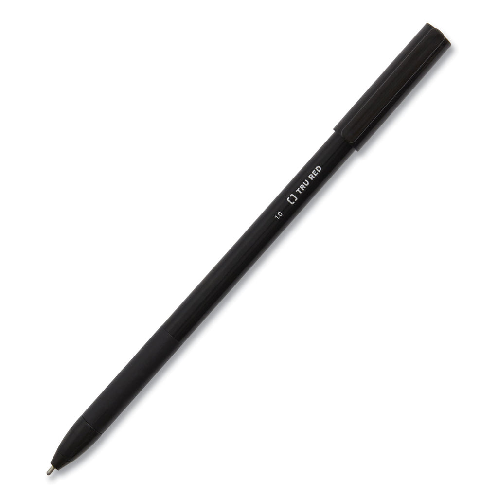 gripped-ballpoint-pen-stick-medium-1-mm-black-ink-black-barrel-60-pack_tud24328152 - 2