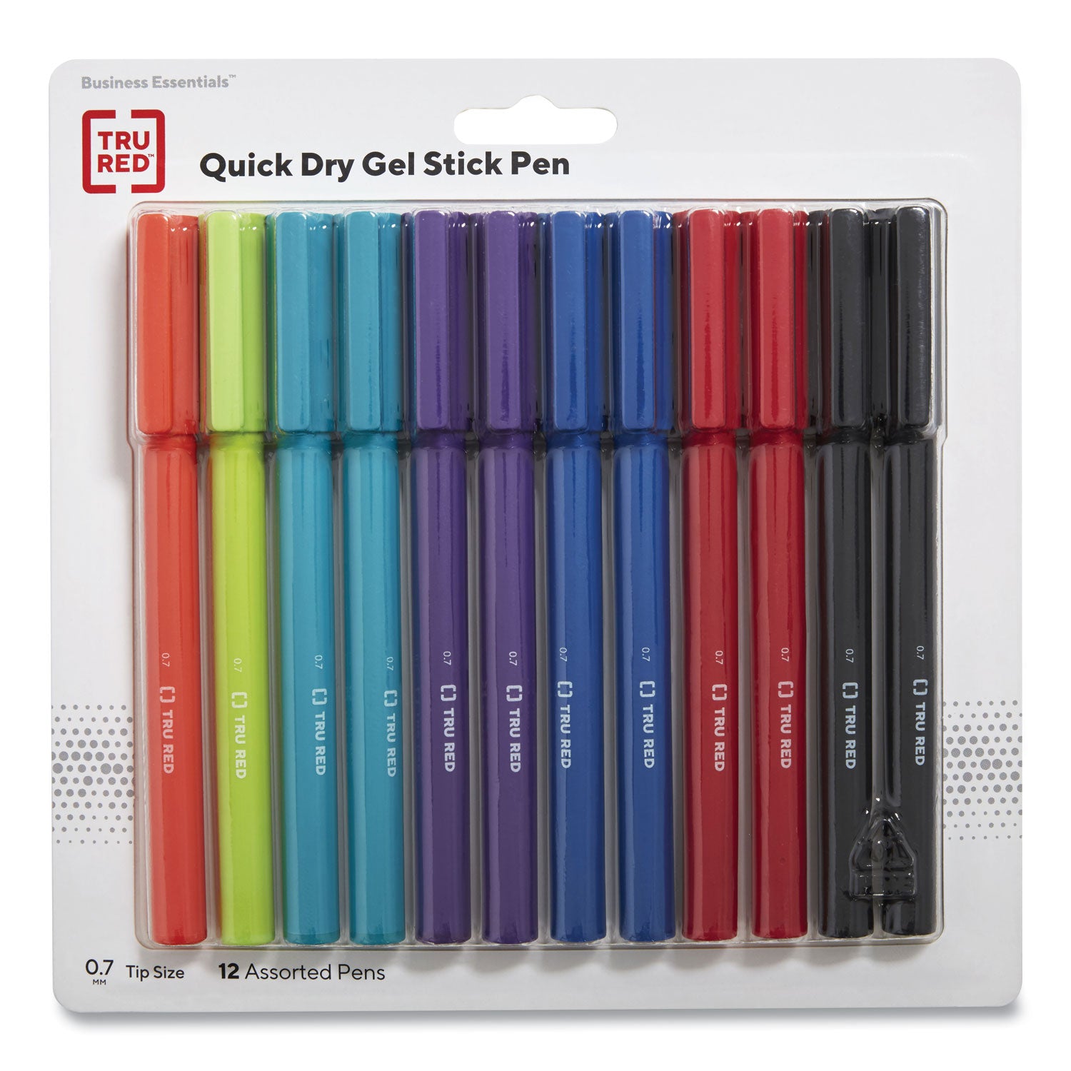quick-dry-gel-pen-stick-medium-07-mm-assorted-ink-and-barrel-colors-12-pack_tud24377015 - 1