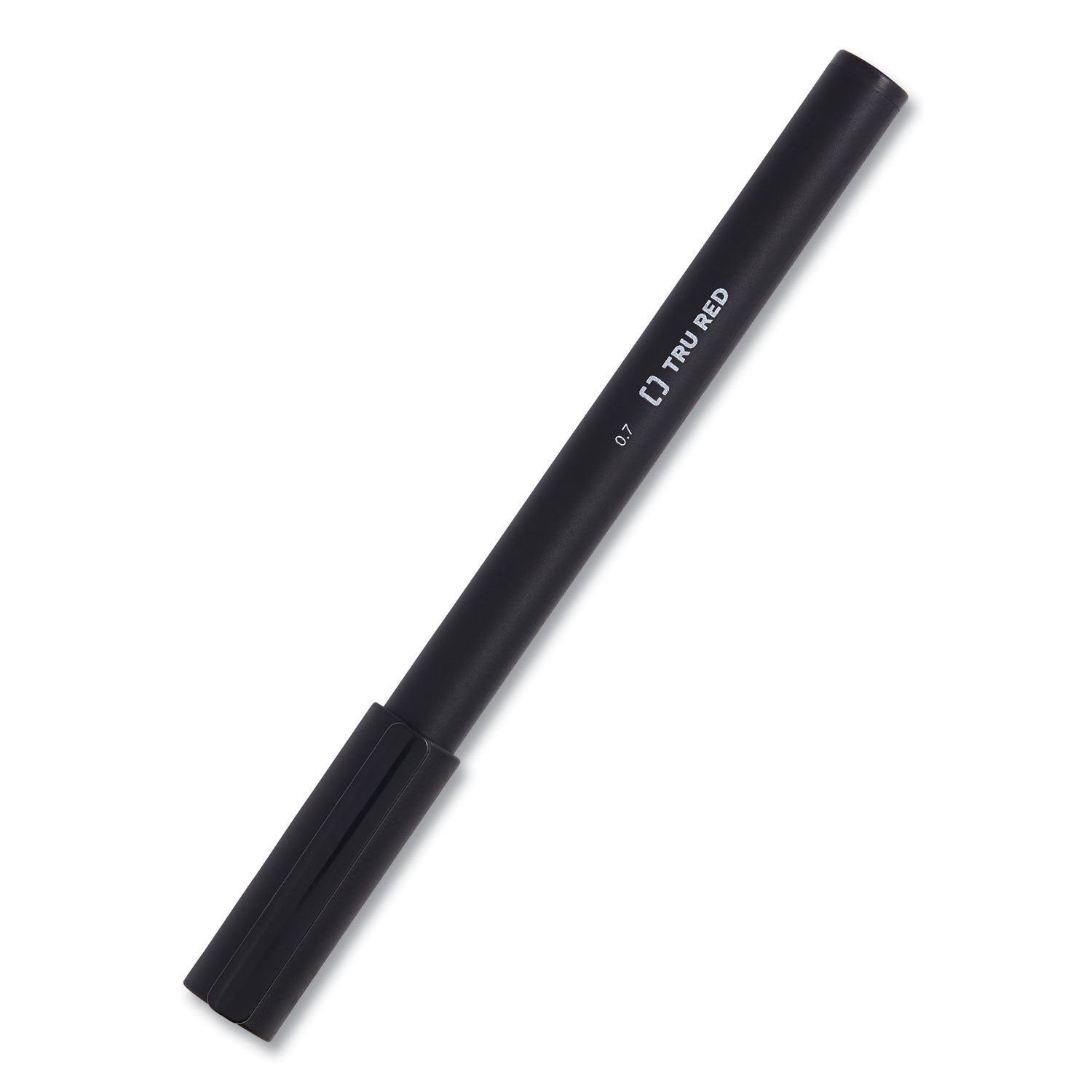 Quick Dry Gel Pen, Retractable, Medium 0.7 mm, Black Ink, Black Barrel, 5/Pack
