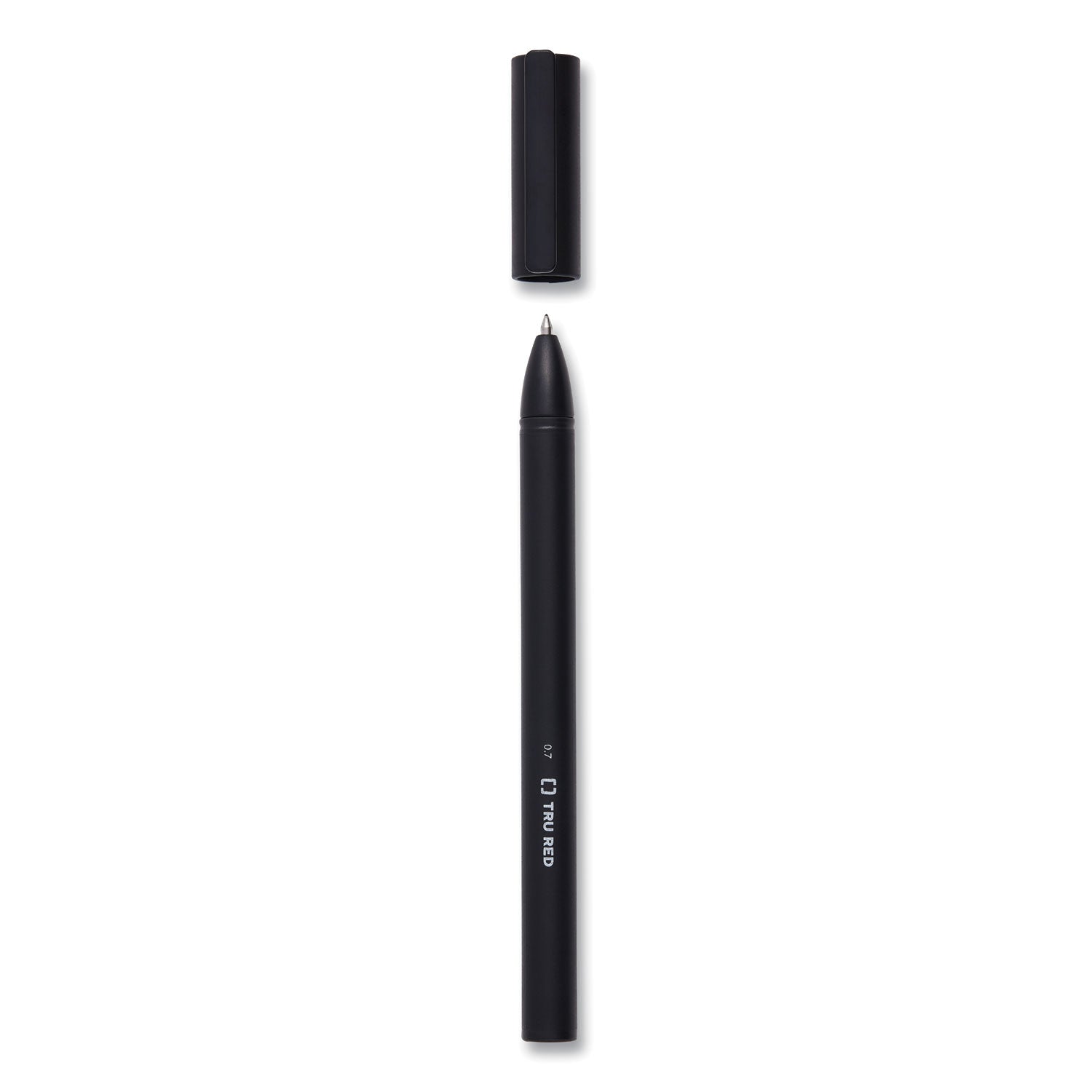 Quick Dry Gel Pen, Retractable, Medium 0.7 mm, Black Ink, Black Barrel, 5/Pack