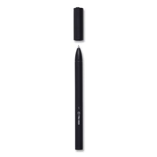 Quick Dry Gel Pen, Retractable, Medium 0.7 mm, Black Ink, Black Barrel, 5/Pack