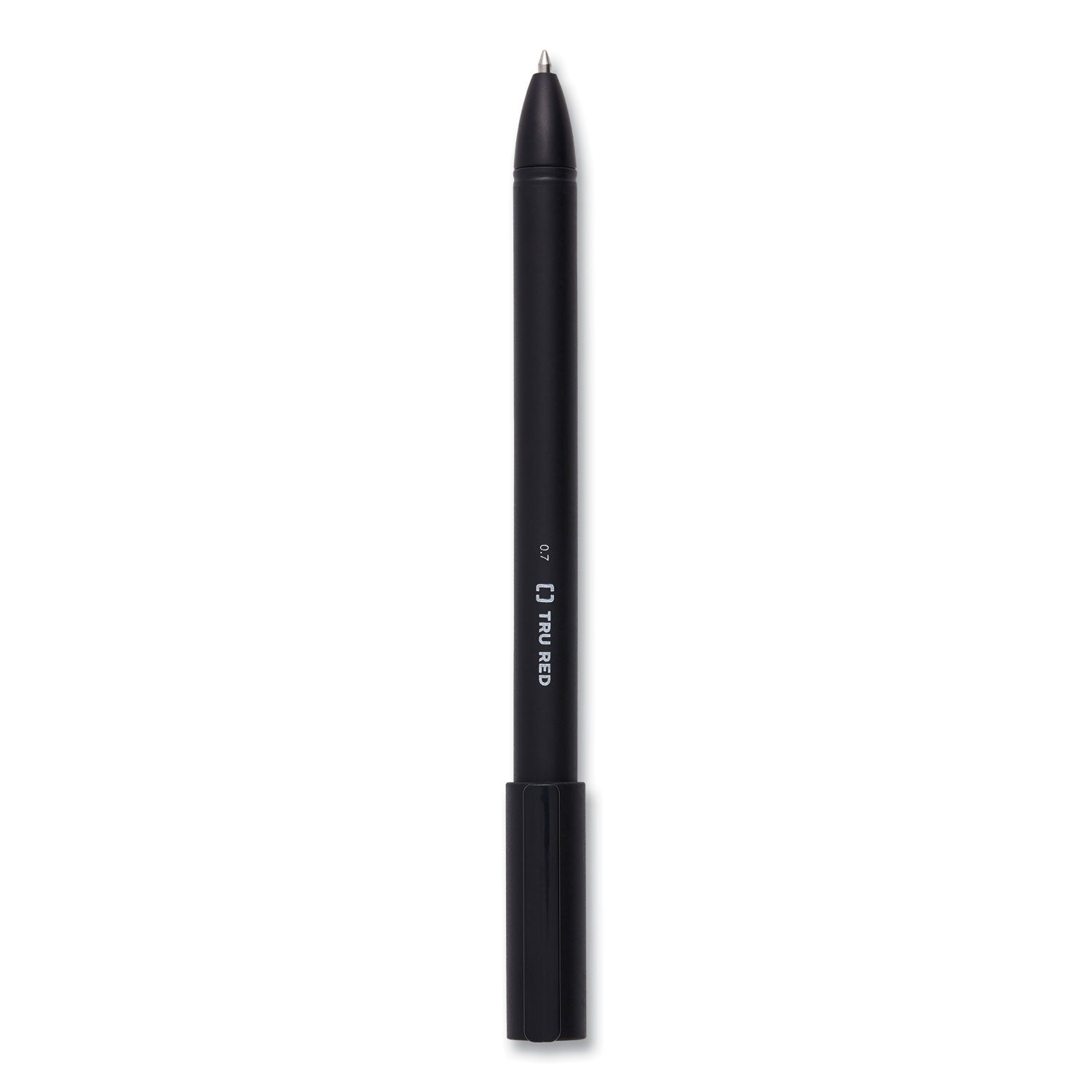 Quick Dry Gel Pen, Retractable, Medium 0.7 mm, Black Ink, Black Barrel, 5/Pack