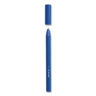 Quick Dry Gel Pen, Retractable, Fine 0.5 mm, Blue Ink, Blue Barrel, Dozen