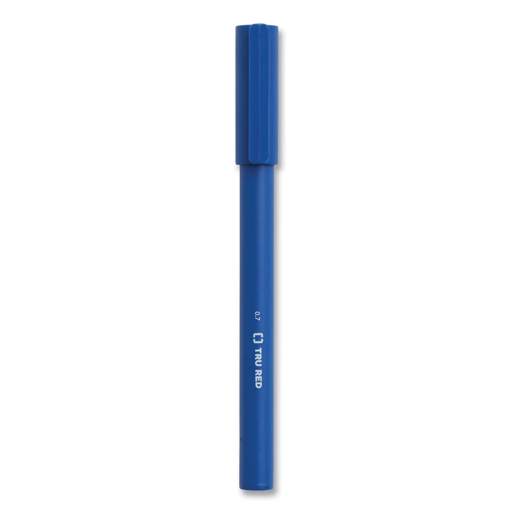 Quick Dry Gel Pen, Retractable, Fine 0.5 mm, Blue Ink, Blue Barrel, Dozen