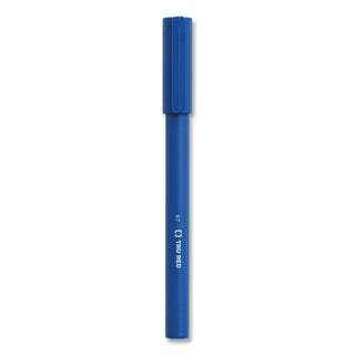 Quick Dry Gel Pen, Retractable, Fine 0.5 mm, Blue Ink, Blue Barrel, Dozen