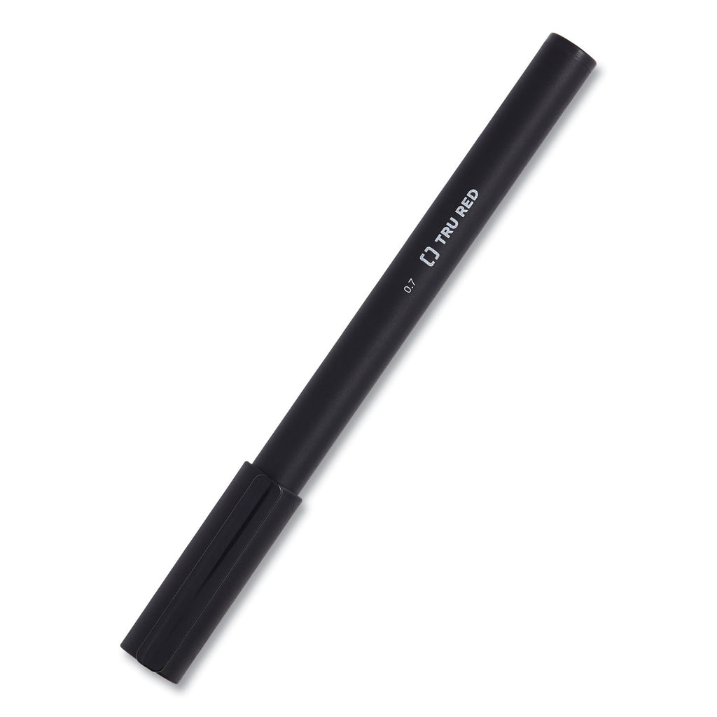 quick-dry-gel-pen-stick-medium-07-mm-black-ink-black-barrel-5-pack_tud24377017 - 5