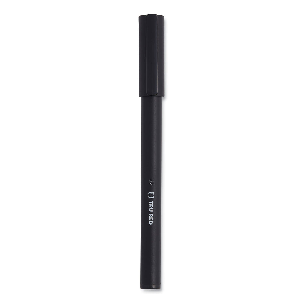 quick-dry-gel-pen-stick-medium-07-mm-black-ink-black-barrel-5-pack_tud24377017 - 1