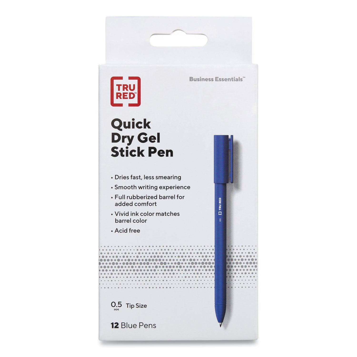 quick-dry-gel-pen-stick-fine-05-mm-blue-ink-blue-barrel-dozen_tud24377023 - 2