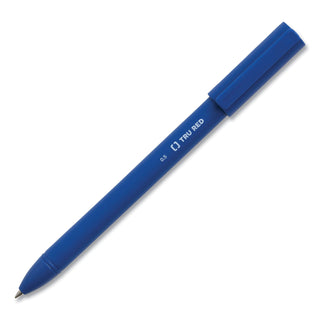 quick-dry-gel-pen-stick-fine-05-mm-blue-ink-blue-barrel-dozen_tud24377023 - 3