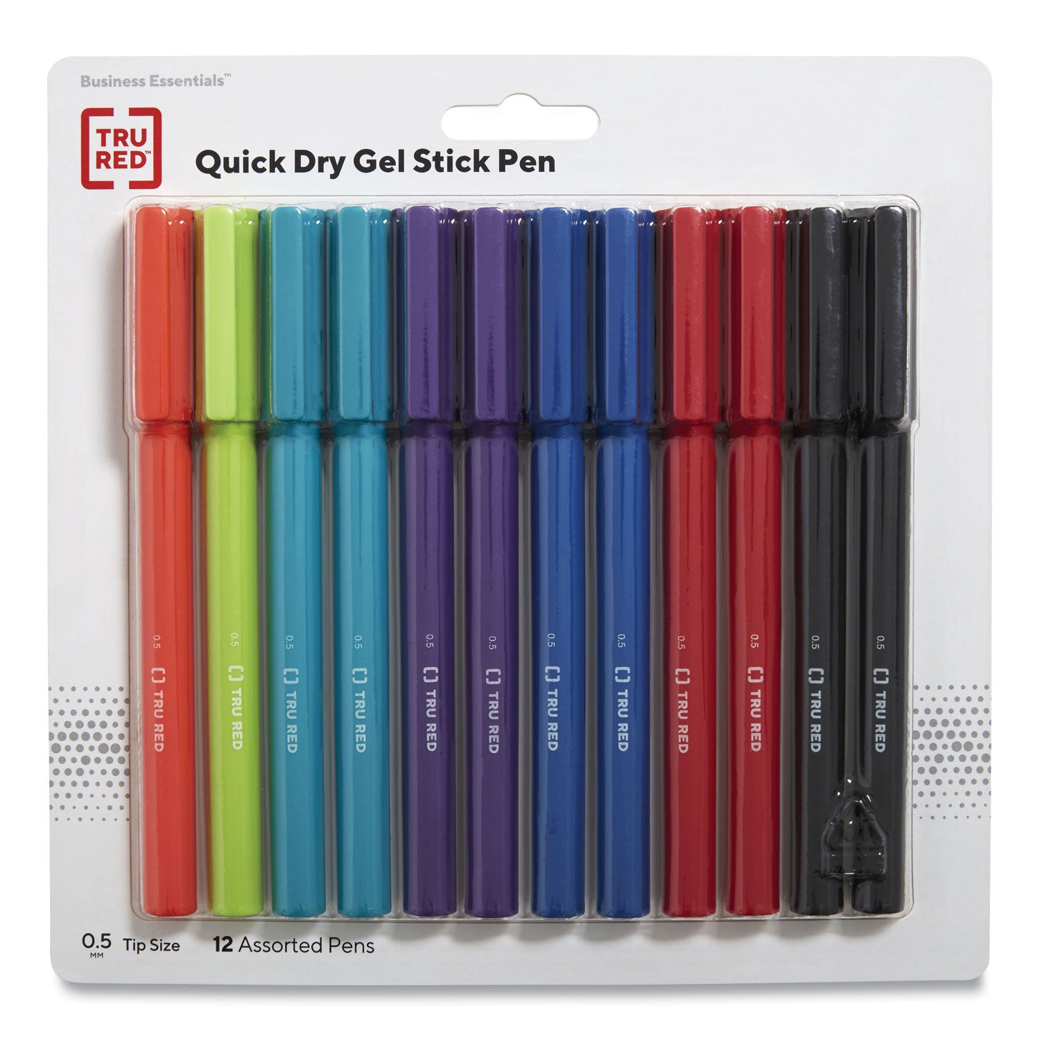 quick-dry-gel-pen-stick-fine-05-mm-assorted-ink-and-barrel-colors-12-pack_tud24377025 - 1