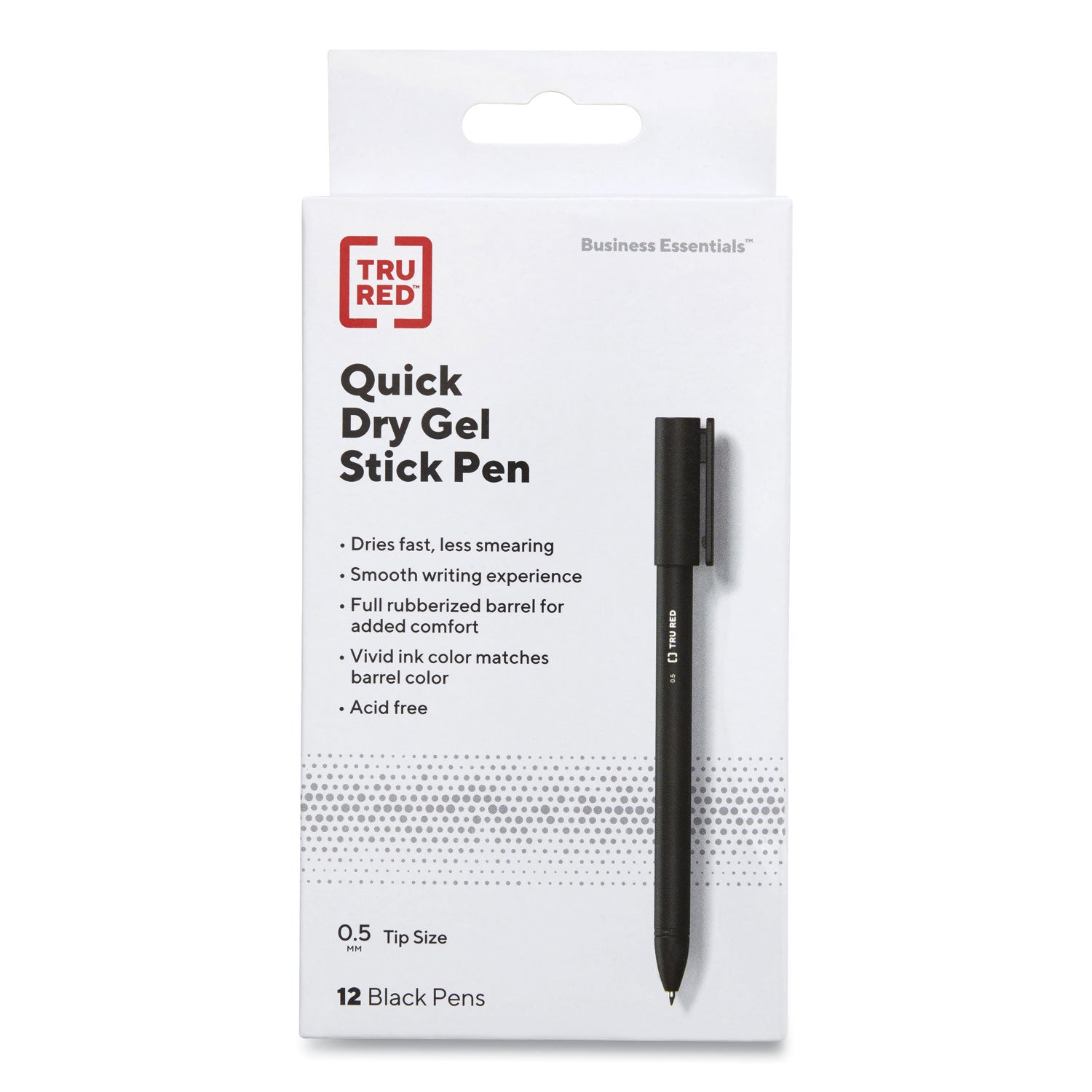 quick-dry-gel-pen-stick-fine-05-mm-black-ink-black-barrel-dozen_tud24377030 - 2