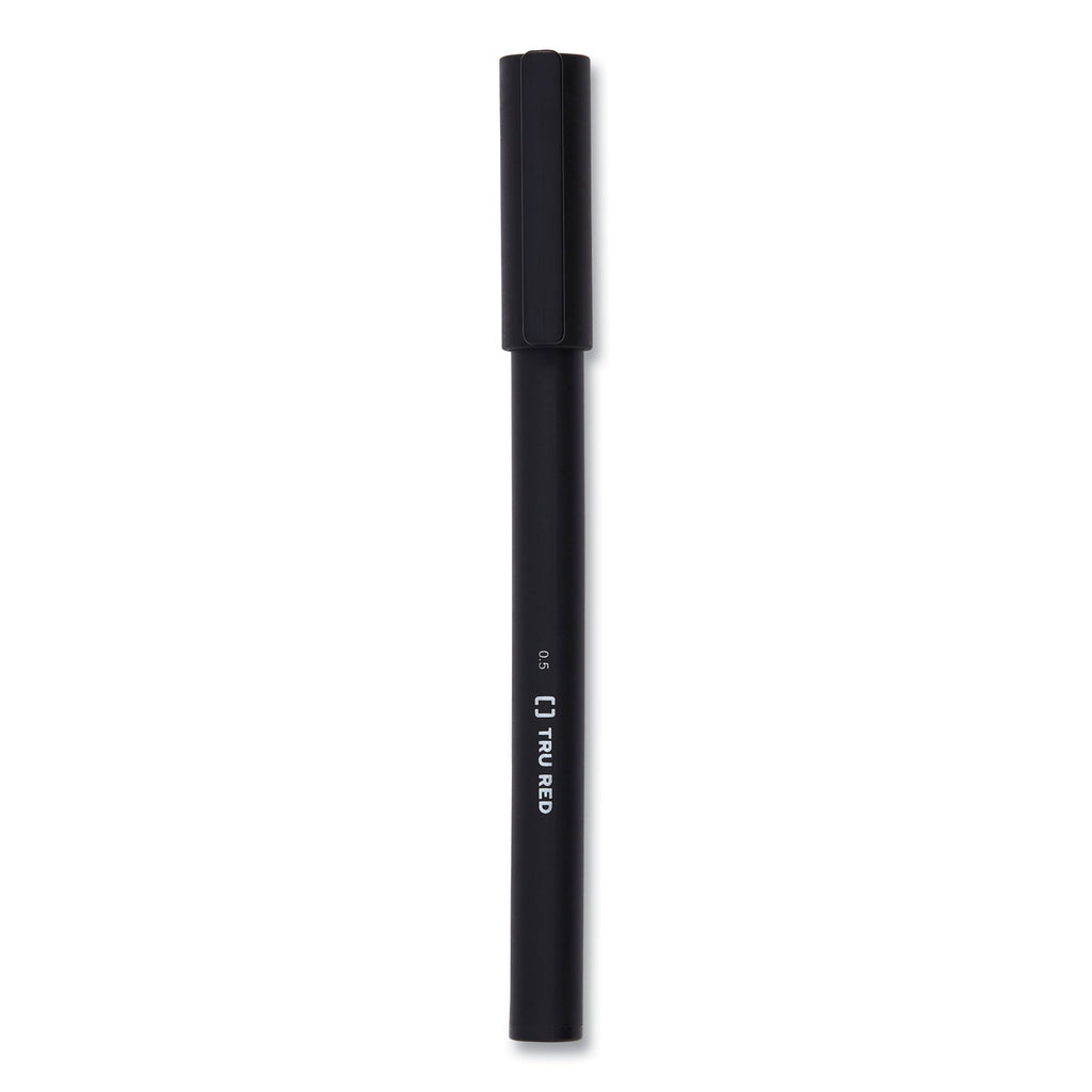 quick-dry-gel-pen-stick-fine-05-mm-black-ink-black-barrel-dozen_tud24377030 - 1