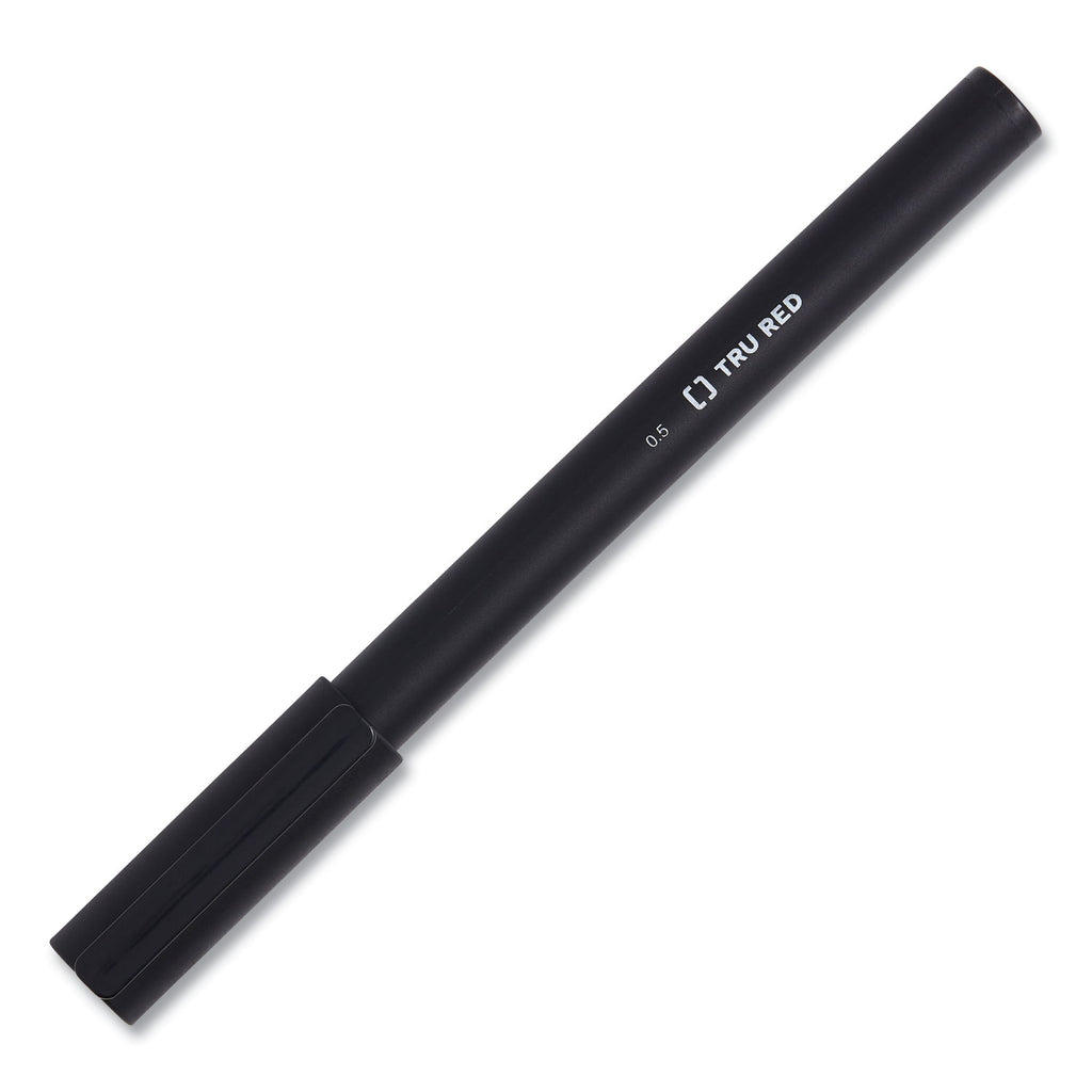 quick-dry-gel-pen-stick-fine-05-mm-black-ink-black-barrel-dozen_tud24377030 - 5