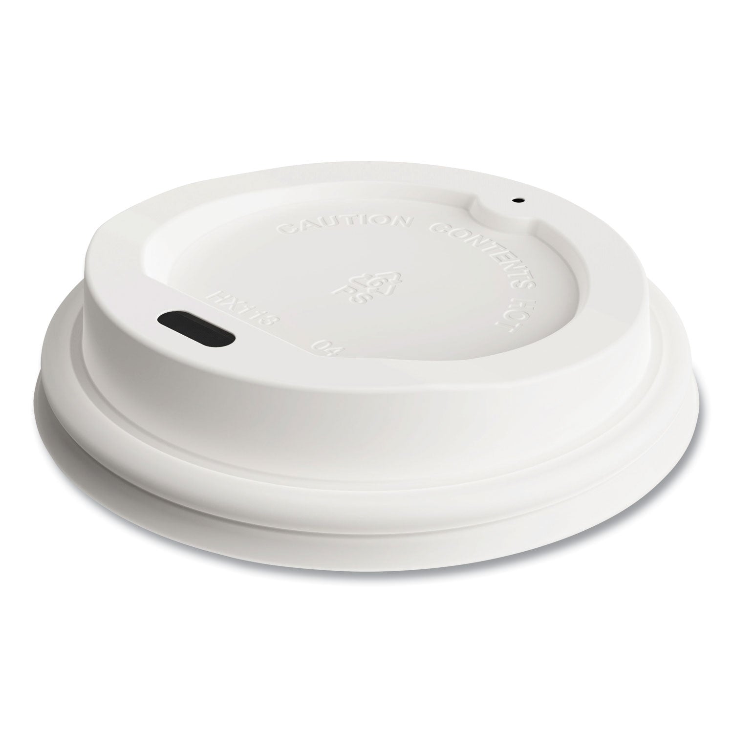 Plastic Hot Cup Lids, Fits 8 oz Cups, White, 50/Pack