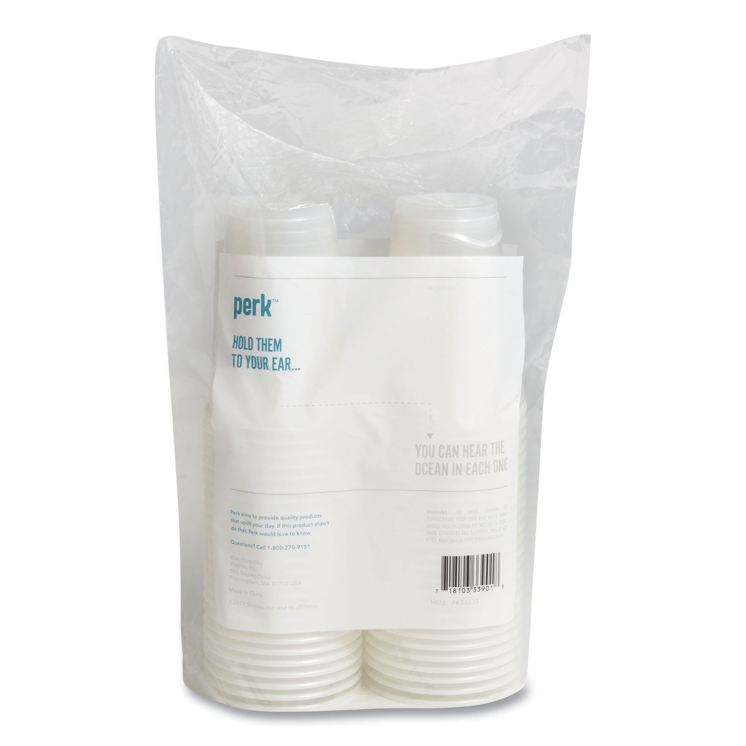 Plastic Cold Cups, 12 oz, Clear, 50/Pack