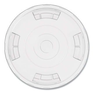 Compostable Straw Slot Plastic Cold Cup Lids, Fits 12 oz, 16 oz Cold Cups, Clear, 500/Pack