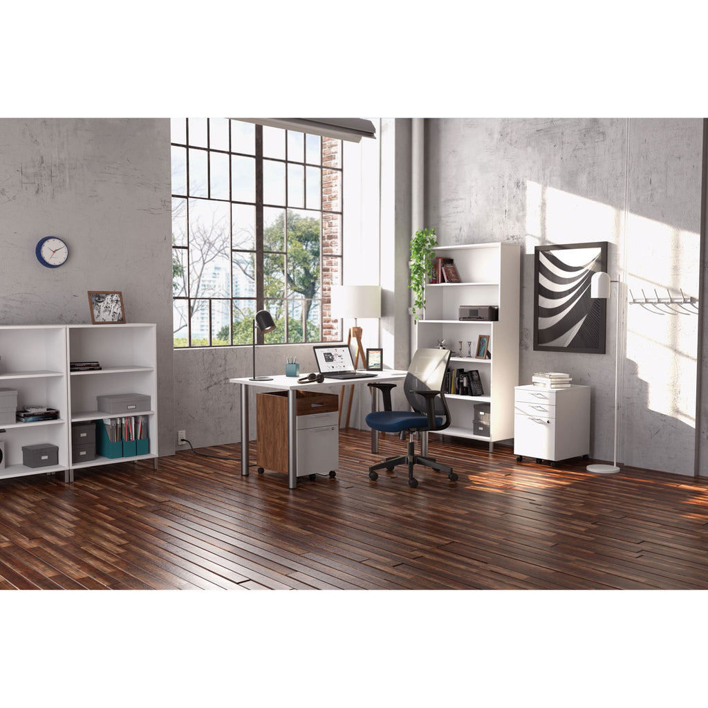 essentials-laminate-bookcase-five-shelf-358w-x-149d-x-72h-white_uos24398952 - 4