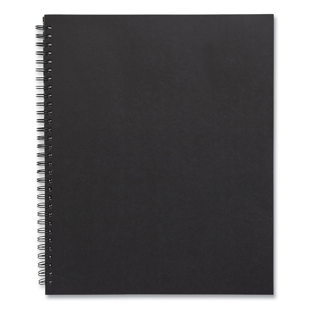 Wirebound Soft-Cover Business-Meeting Journal, 1-Subject, Meeting-Minutes/Notes Format, Black Cover, (80) 11 x 8.5 Sheets