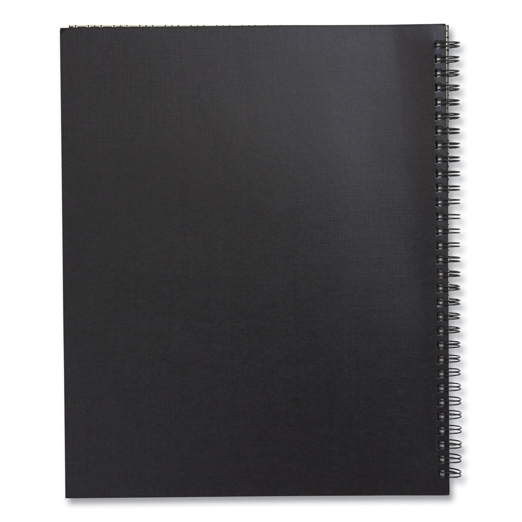 Wirebound Soft-Cover Notebook, 1-Subject, Narrow Rule, Black Cover, (80) 11 x 8.5 Sheets