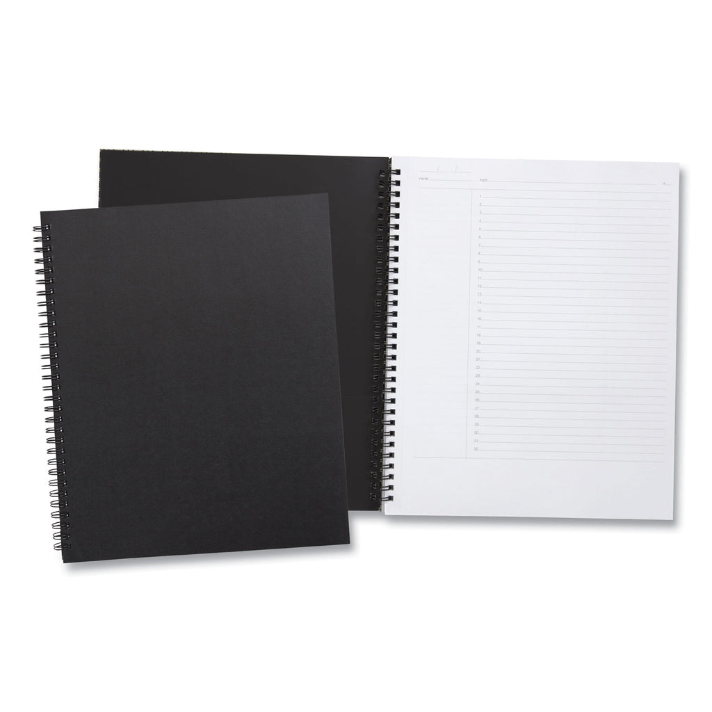 Wirebound Soft-Cover Project-Planning Notebook, 1-Subject, Project-Management Format, Black Cover, (80) 11 x 8.5 Sheets