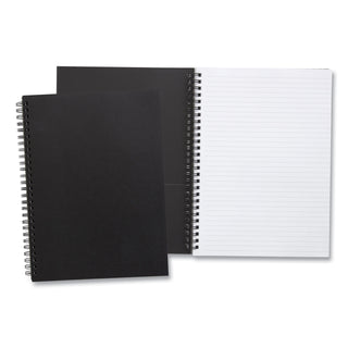 Wirebound Soft-Cover Business-Meeting Journal, 1 Subject, Meeting-Minutes/Notes Format, Black Cover, 9.5 x 6.5, 80 Sheets - 2