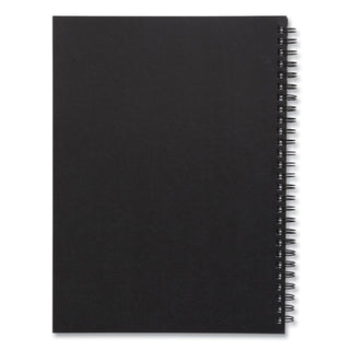 Wirebound Soft-Cover Business-Meeting Journal, 1 Subject, Meeting-Minutes/Notes Format, Black Cover, 9.5 x 6.5, 80 Sheets