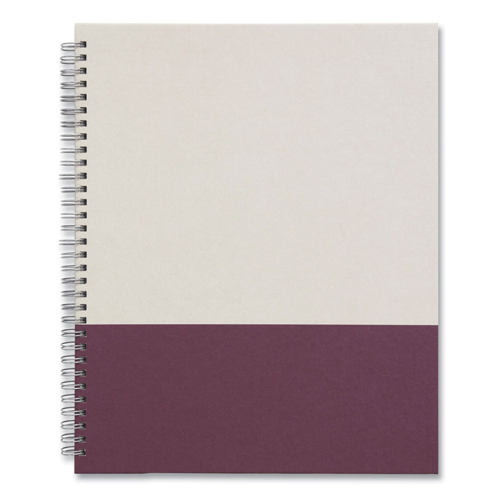 wirebound-hardcover-notebook-1-subject-narrow-rule-gray-purple-cover-80-11-x-85-sheets_tud24383514 - 1