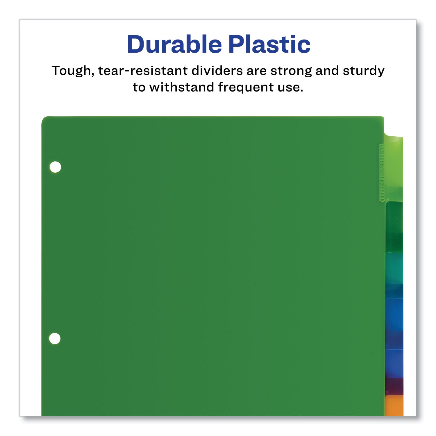 Insertable Big Tab Plastic Dividers, 8-Tab, 11 x 8.5, Assorted, 1 Set - 